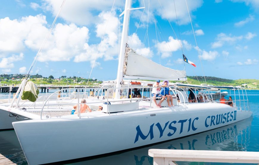 Mystic Cades Reef Sail & Snorkel Tour, Sailing Catamaran Excursions In Antigua