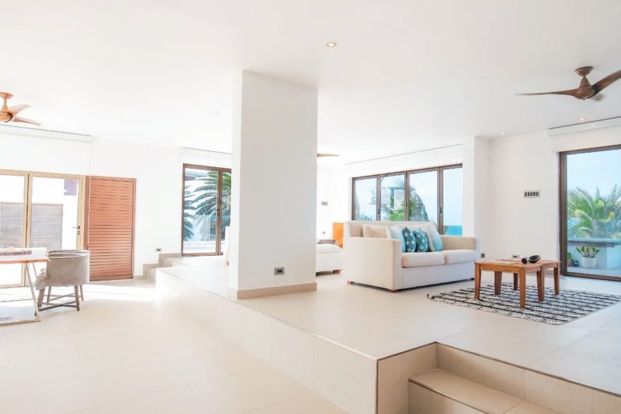 Antigua penthouse with ocean view and luxurious interior.